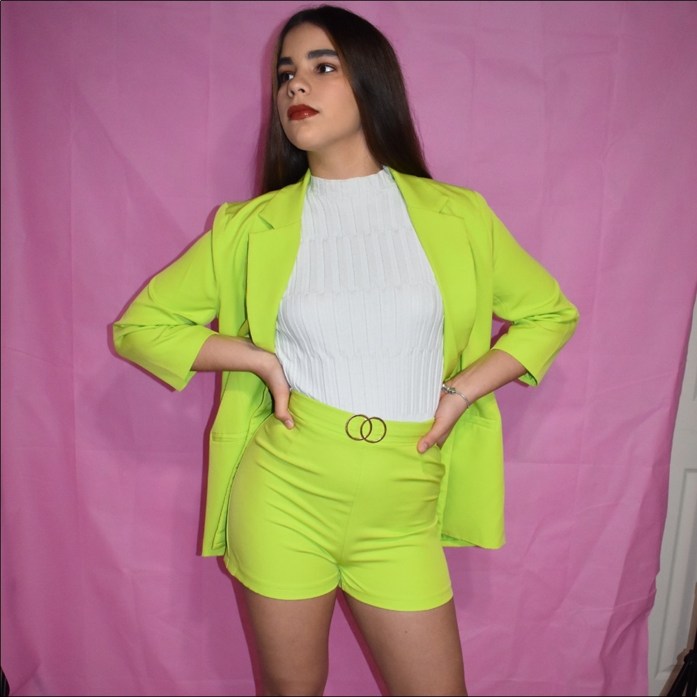 2 piece set blazer and shorts